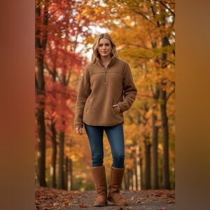 Abercrombie Fitch Sherpa Teddy Bear Pullover Sweater Size Large